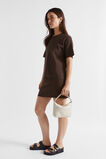 Crepe Knit A Line Mini Skirt  Deep Raisin  hi-res