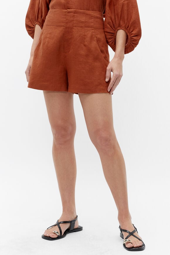 Core Linen Waisted Short  Russet  hi-res