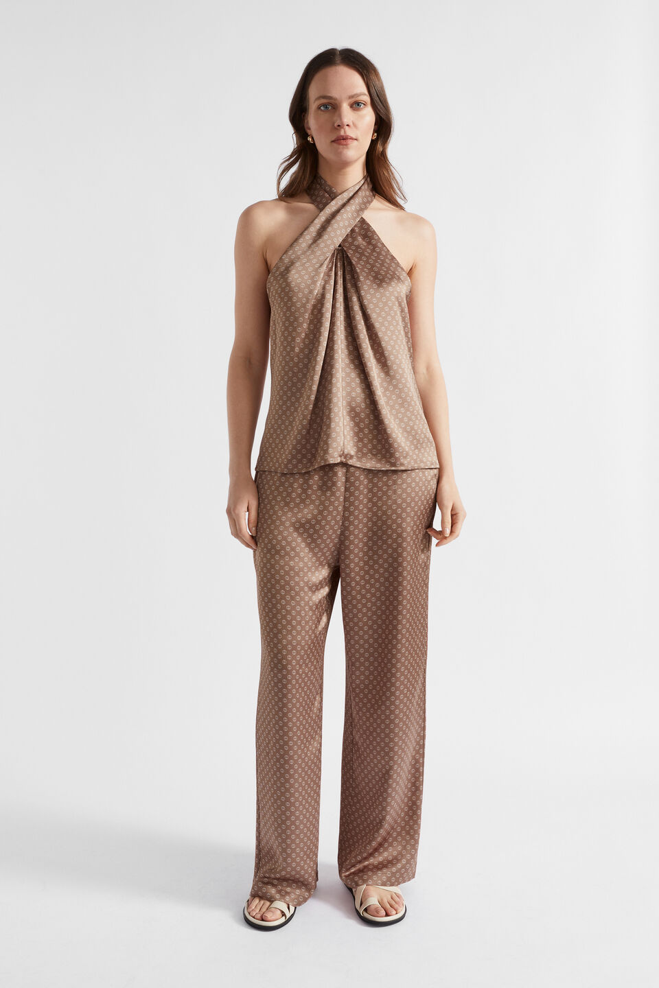 Scarf Print Halter Top  Scarf Print