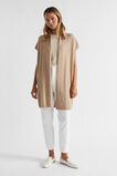 Rib Knit Poncho  Champagne Beige  hi-res