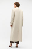 Wool Trench Maxi Coat  Oat Marle  hi-res