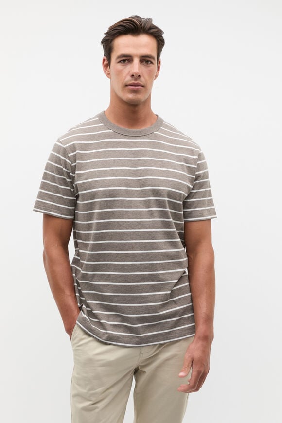 Crew Stripe Tee  Ash Marle  hi-res