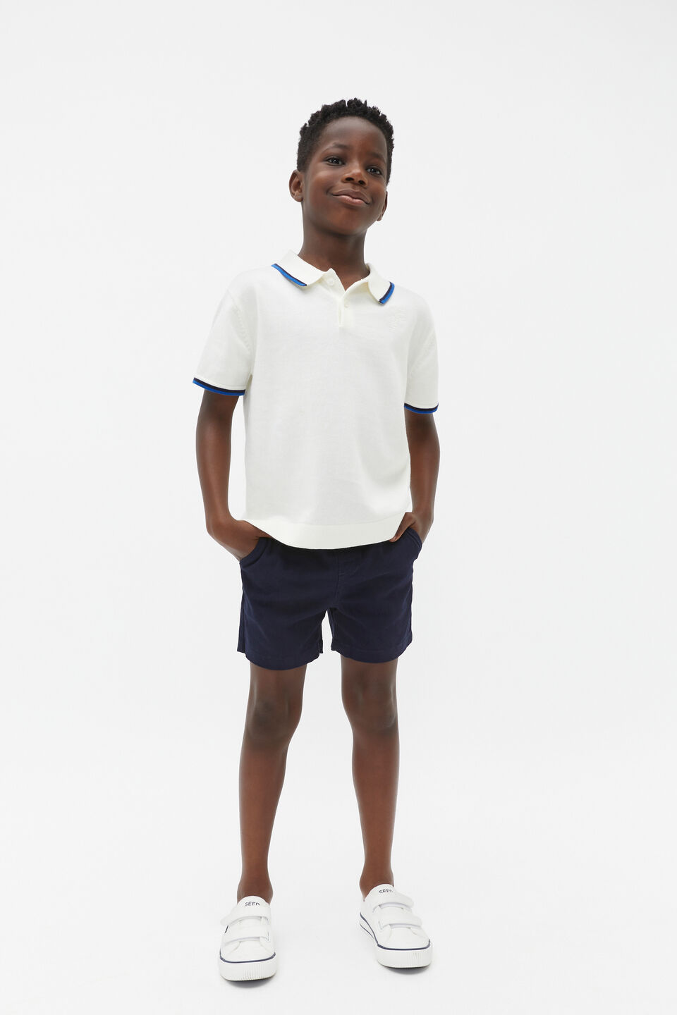 Knit Logo Polo  Canvas