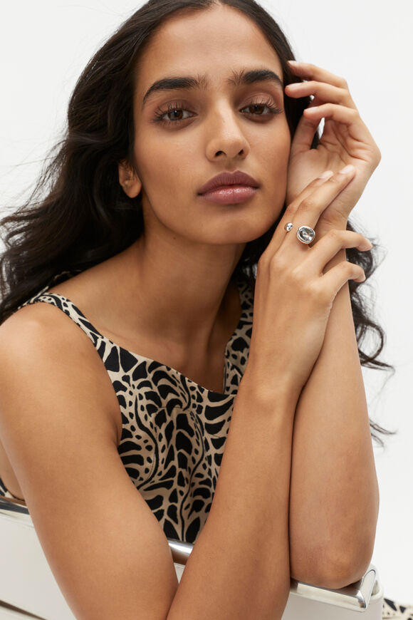 Organic Statement Ring  Silver  hi-res