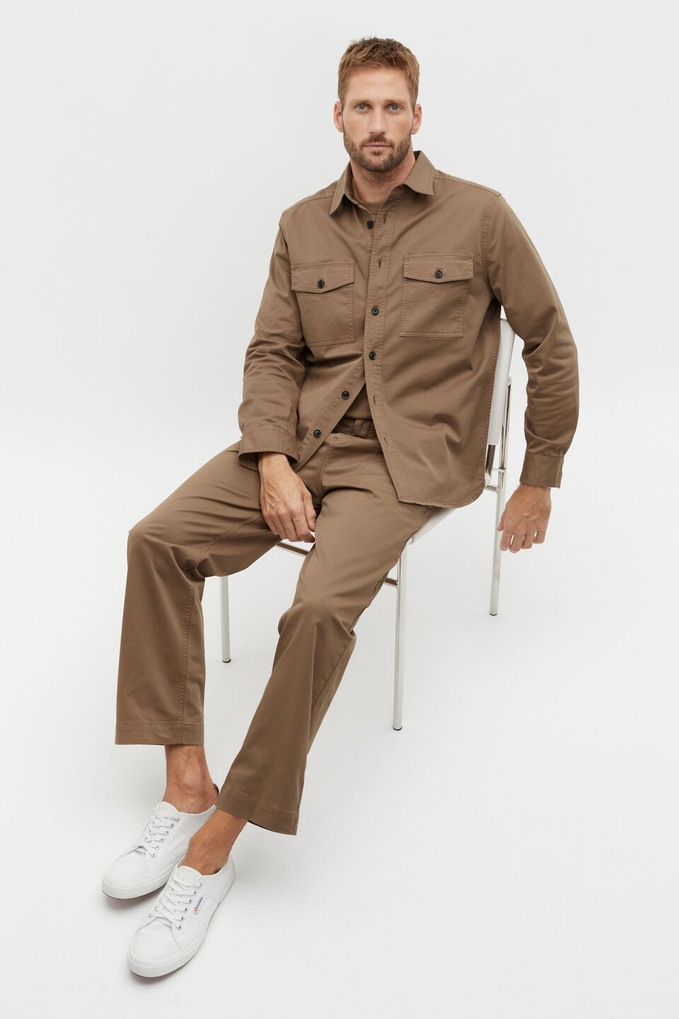 Utility Overshirt  Dark Nougat