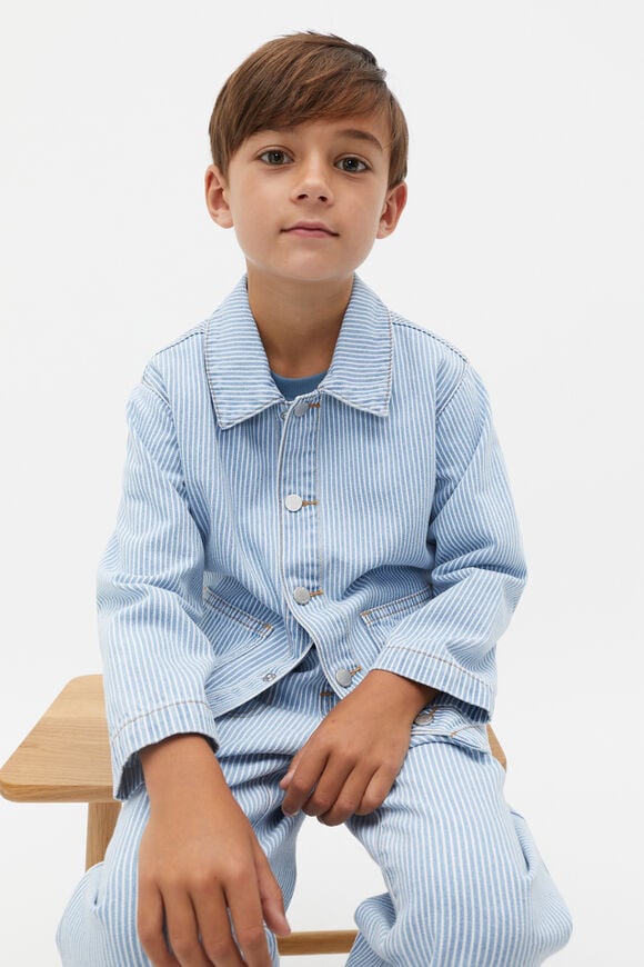 Stripe Shacket  Denim Stripe  hi-res