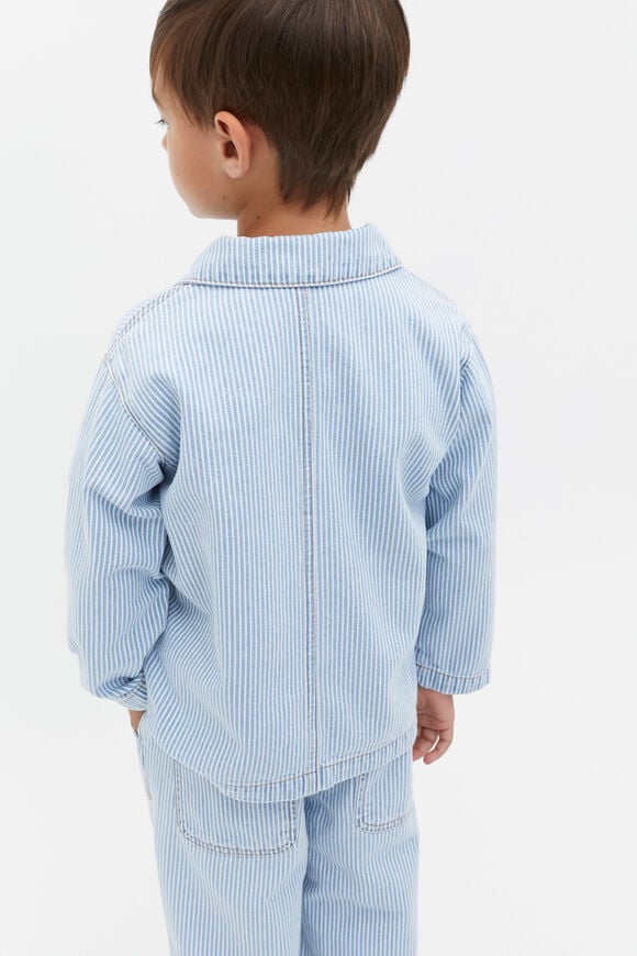 Stripe Shacket  Denim Stripe  hi-res
