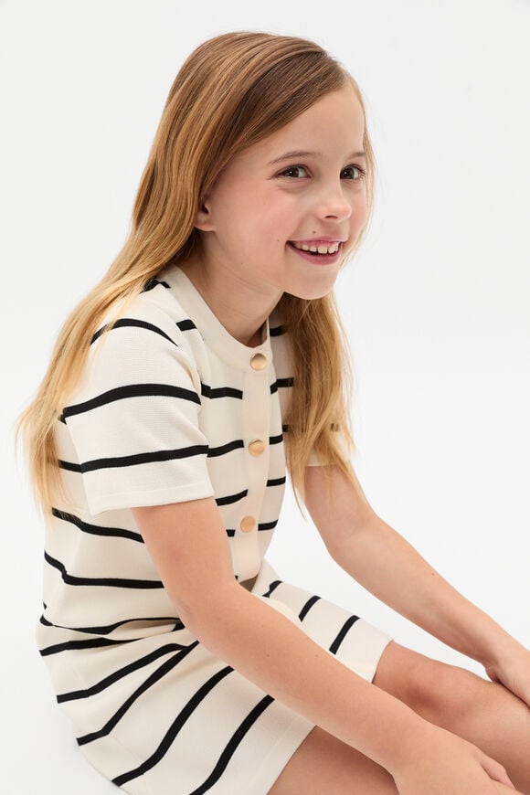 Stripe Knit Dress  Classic Cream  hi-res