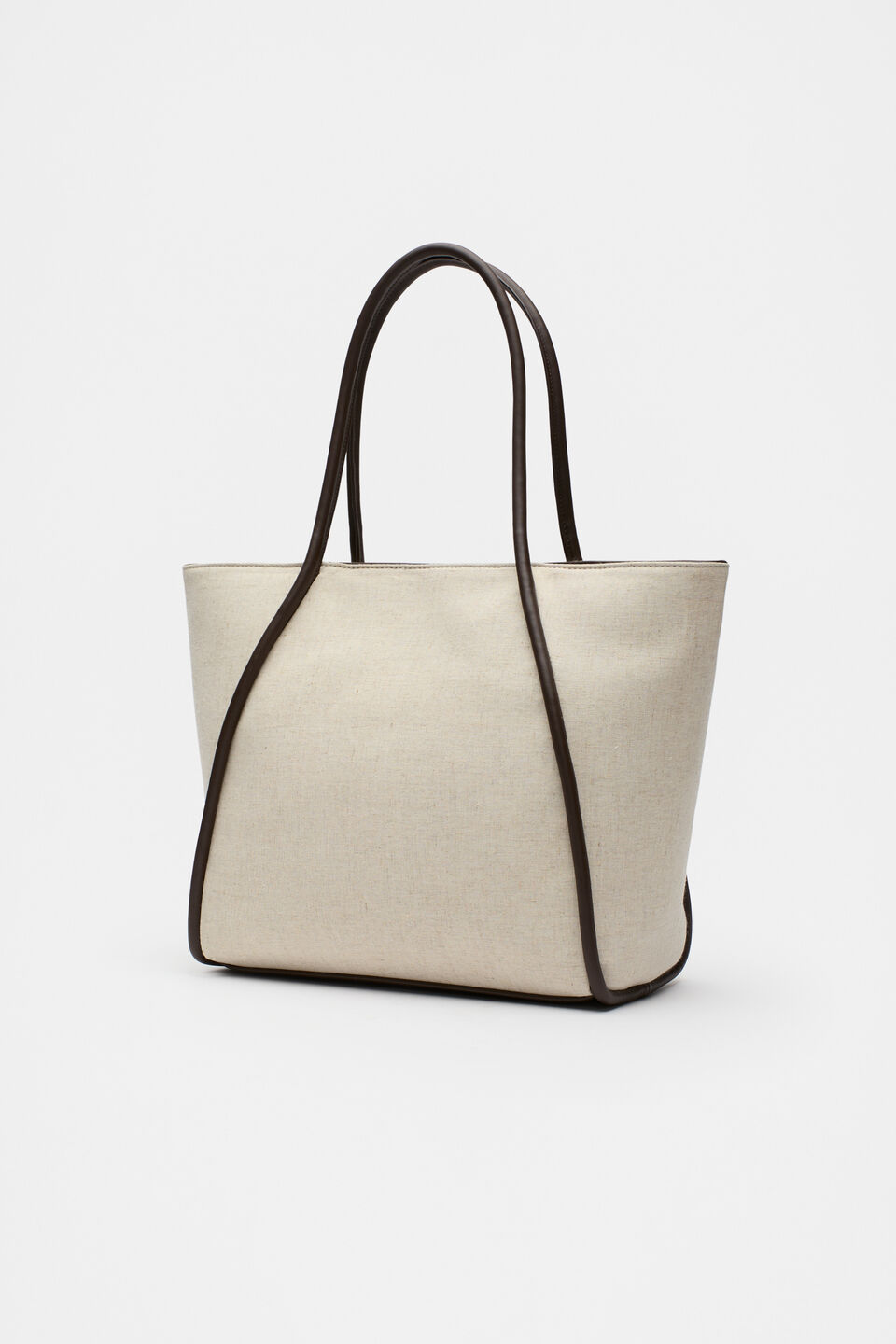 Stitch Logo Fabric Tote  Dark Espresso