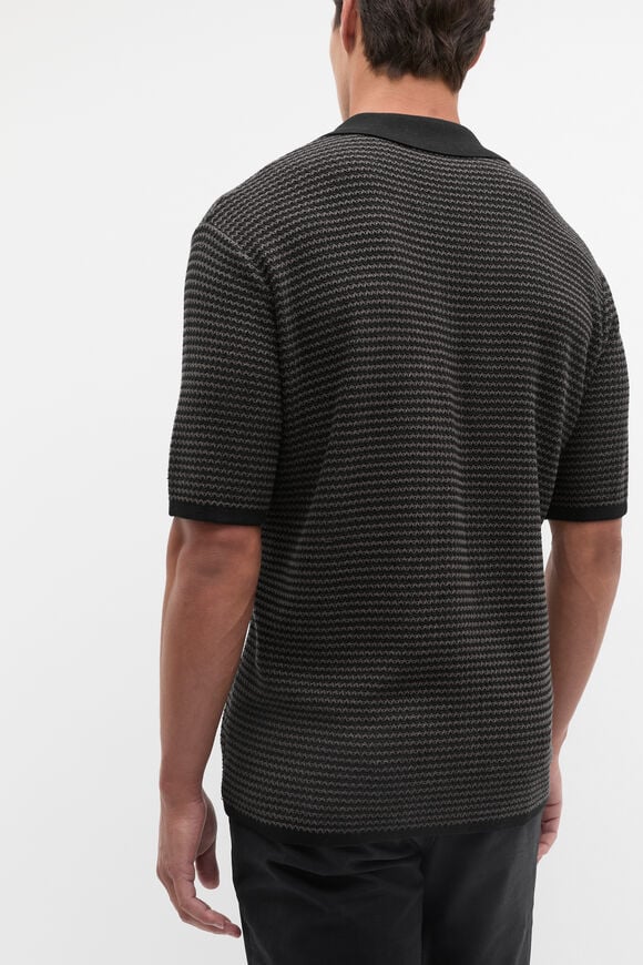 Relaxed Trophy Polo  True Black  hi-res