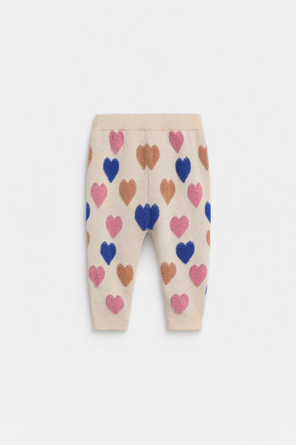 Heart Knit Legging  Oat Marle  hi-res