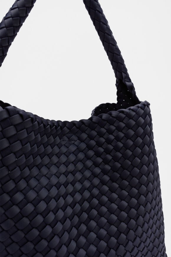Woven Textured Tote  Twilight Blue  hi-res