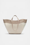 Textured Curved Tote  Cookie  hi-res