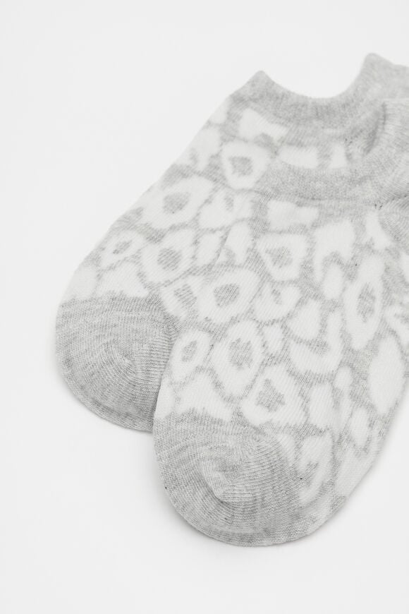 Ocelot Sneaker Sock  Light Grey Marle  hi-res