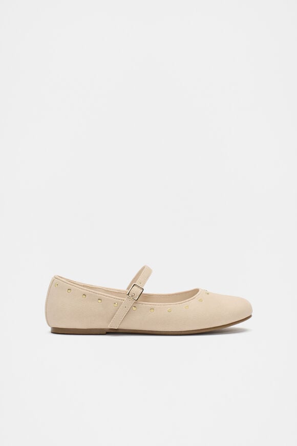 Studded Ballet Flat  Latte  hi-res