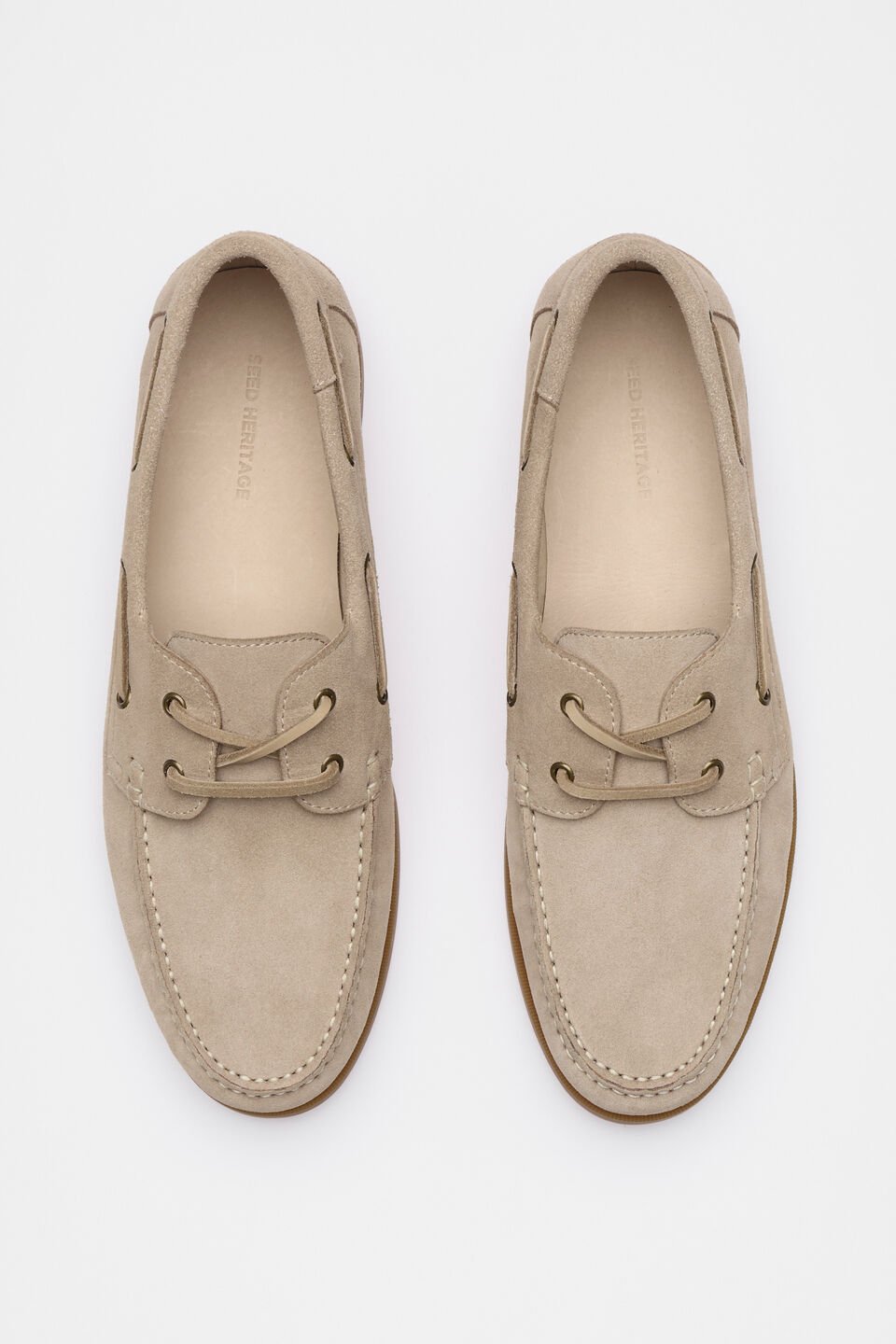 Suede Boat Shoe  Almond