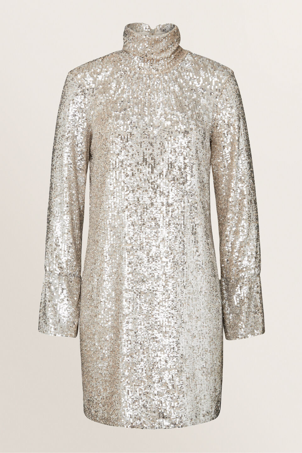 High Neck Sequin Dress  