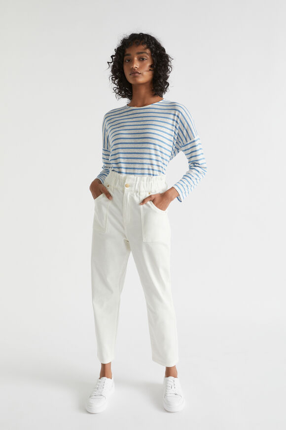 Patch Pocket Paperbag Jean  Cloud Cream  hi-res