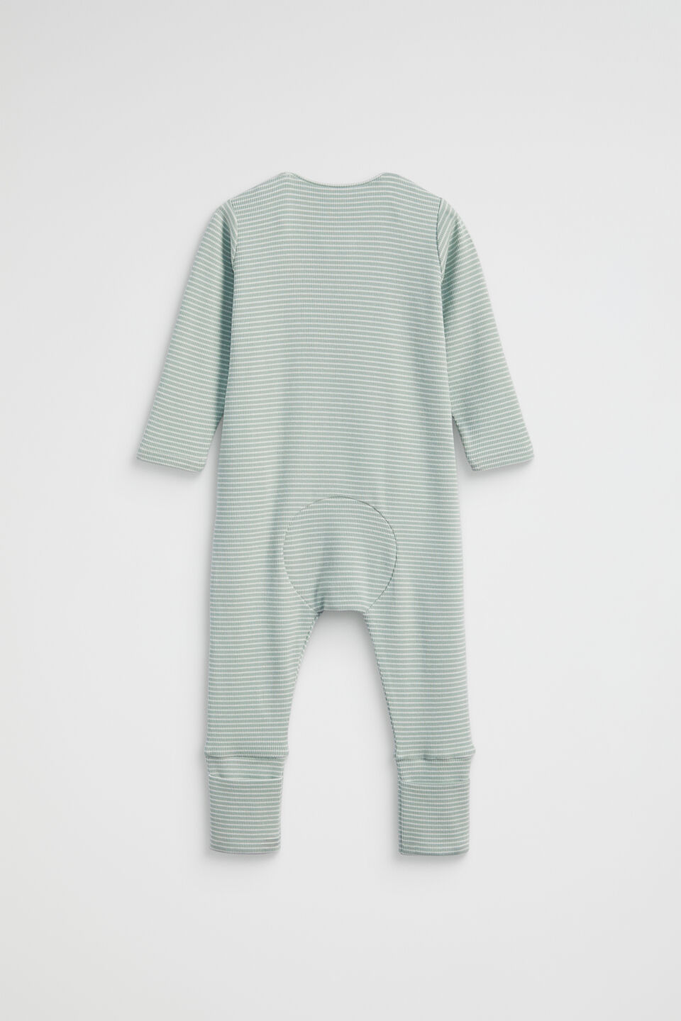 Core Logo Zipsuit  Sage Stripe