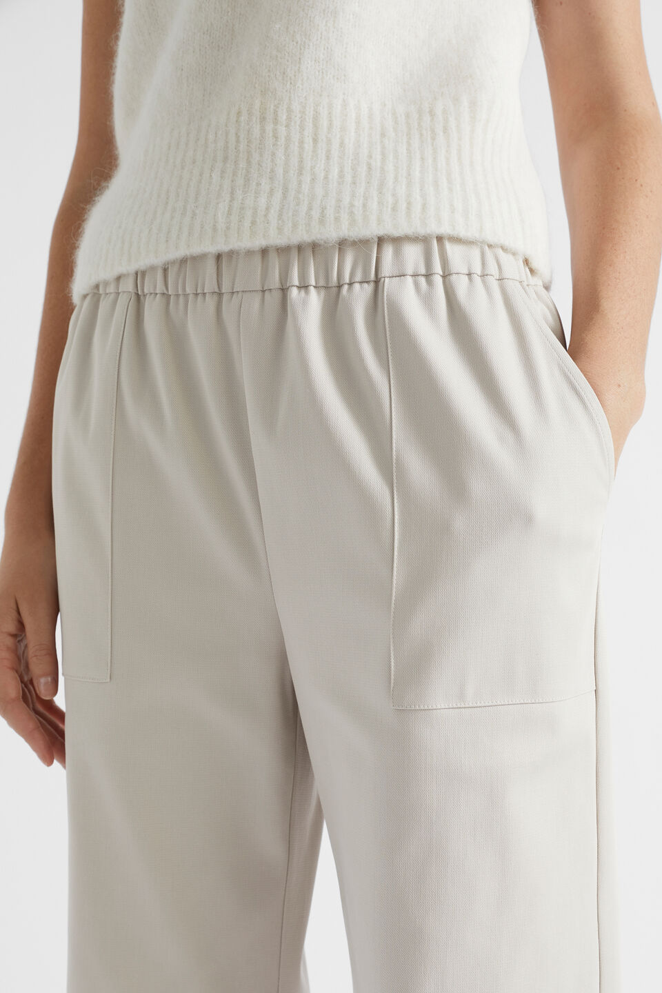 Casual Straight Leg Pant  Oat