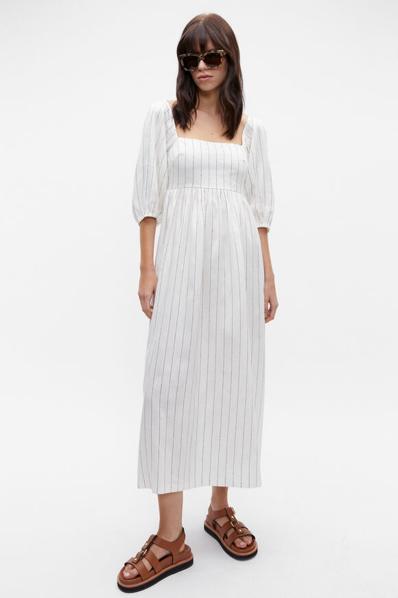 Linear Stripe Sun Dress  Cloud Cream Stripe  hi-res