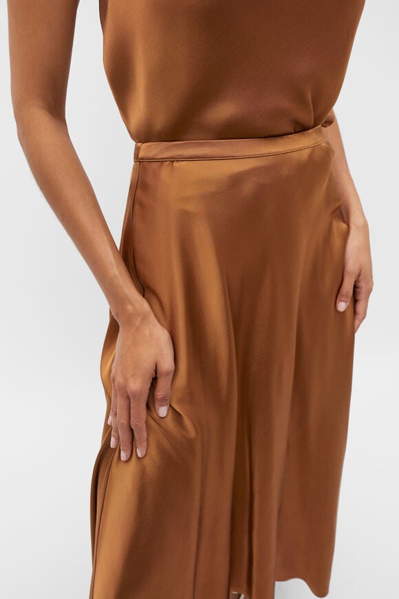 Satin Circle Skirt  Cinnamon Spice  hi-res