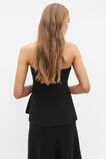 Crepe Knit Strapless Top  Black  hi-res