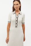 Short Sleeve Knit Tipping Dress  Oat Marle  hi-res
