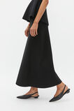 Crepe Knit Swing Skirt  Black  hi-res