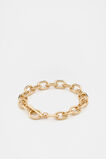 Textured Chain Bracelet  Gold  hi-res