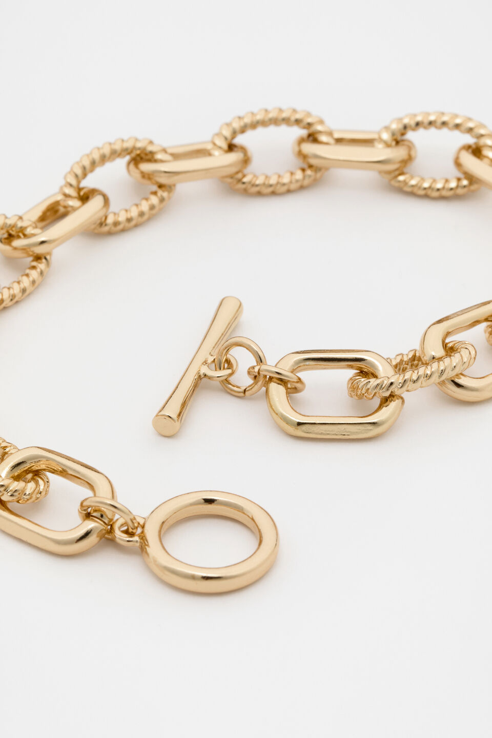 Textured Chain Bracelet  Gold