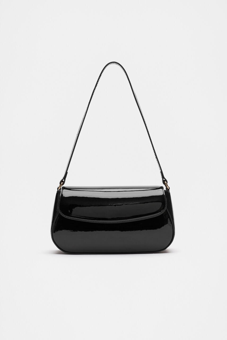Patent Shoulder Bag  Black
