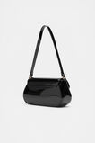 Patent Shoulder Bag  Black  hi-res