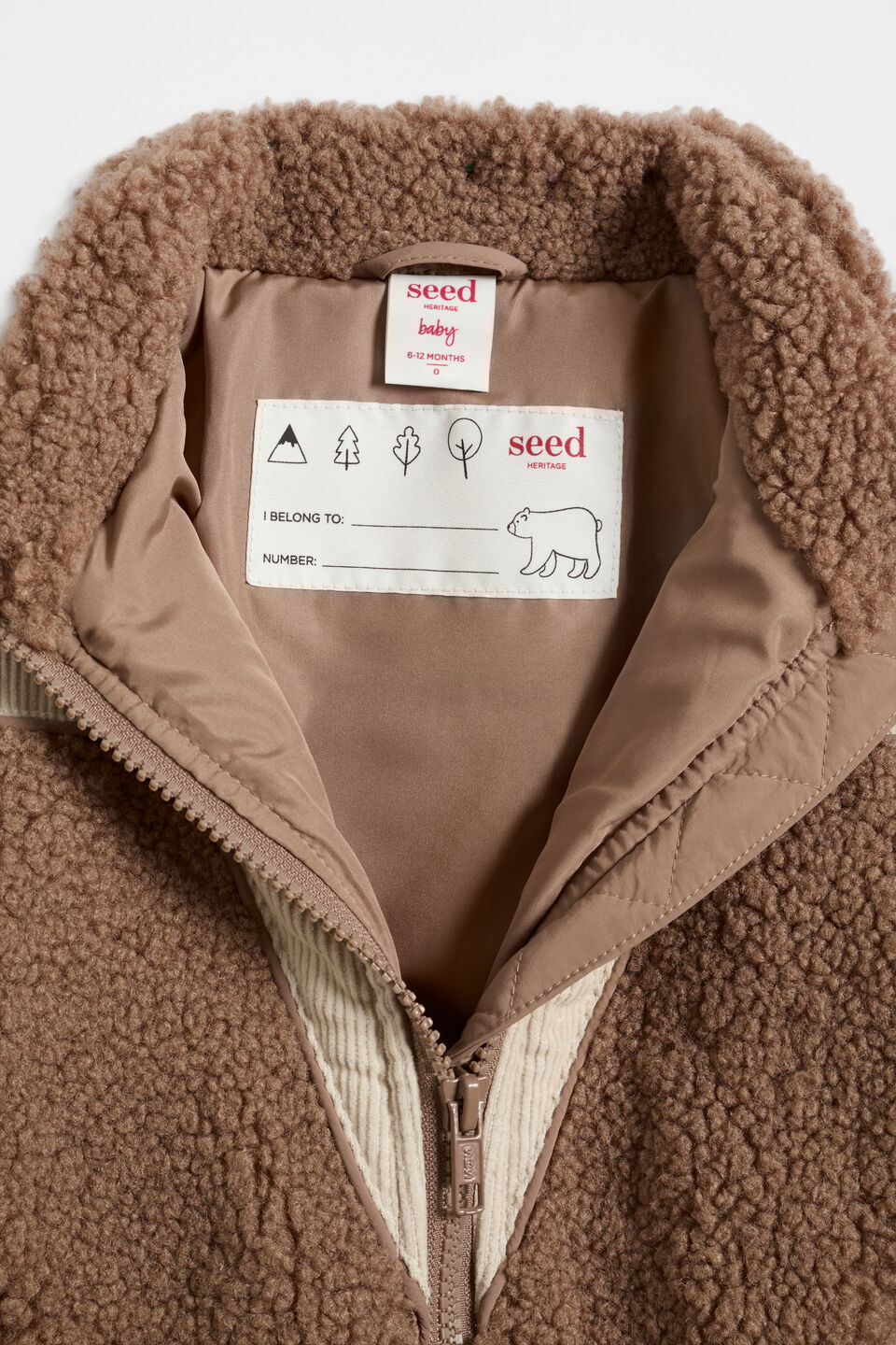 Spliced Zip Jacket  Chocolate Shake