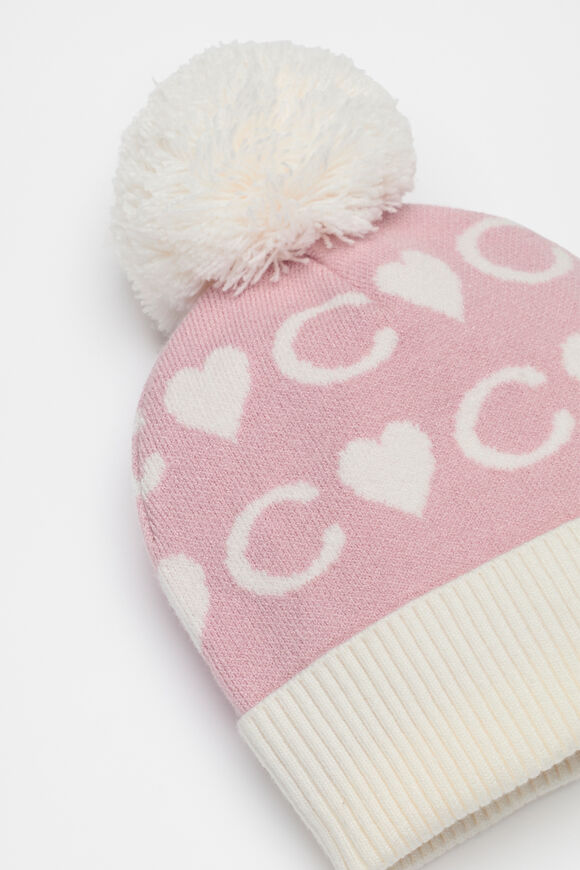 Heart Initial Beanie  C  hi-res