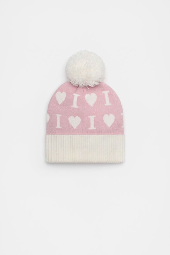 Heart Initial Beanie  I  hi-res