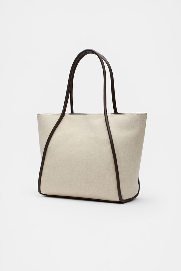 Stitch Logo Fabric Tote  Dark Espresso  hi-res