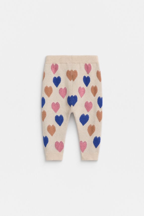 Heart Knit Legging  Oat Marle  hi-res