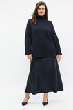 Merino Wool Roll Neck Side Split Knit  Twilight Blue  hi-res