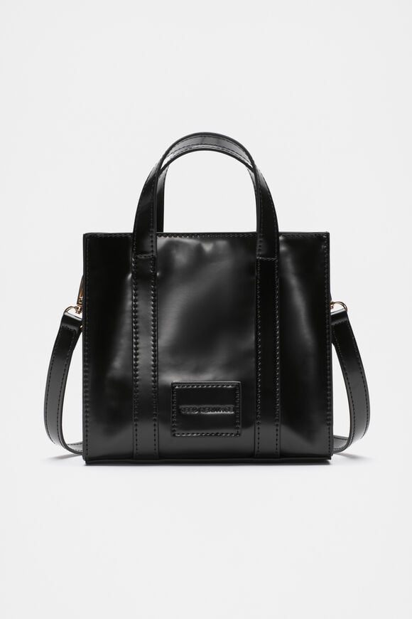 Coated Carry All Mini Tote  Black  hi-res