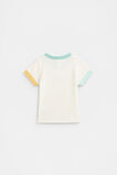 Colourblock Rib Logo Tee  Vintage Cream  hi-res