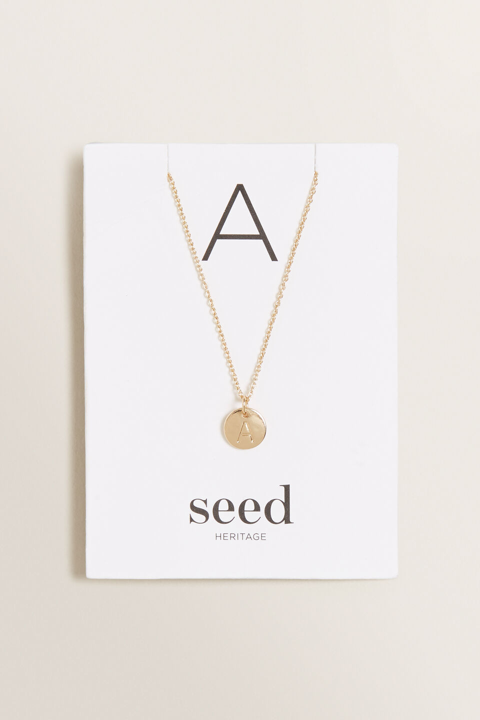 Initial Disc Necklace  