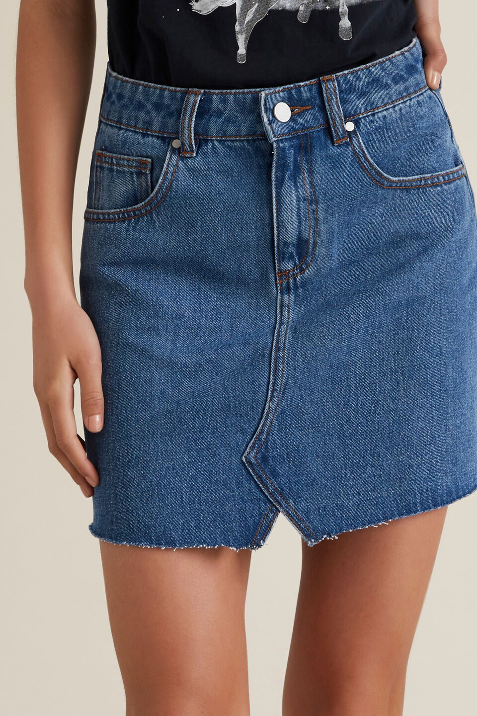 Reworked Denim Skirt  