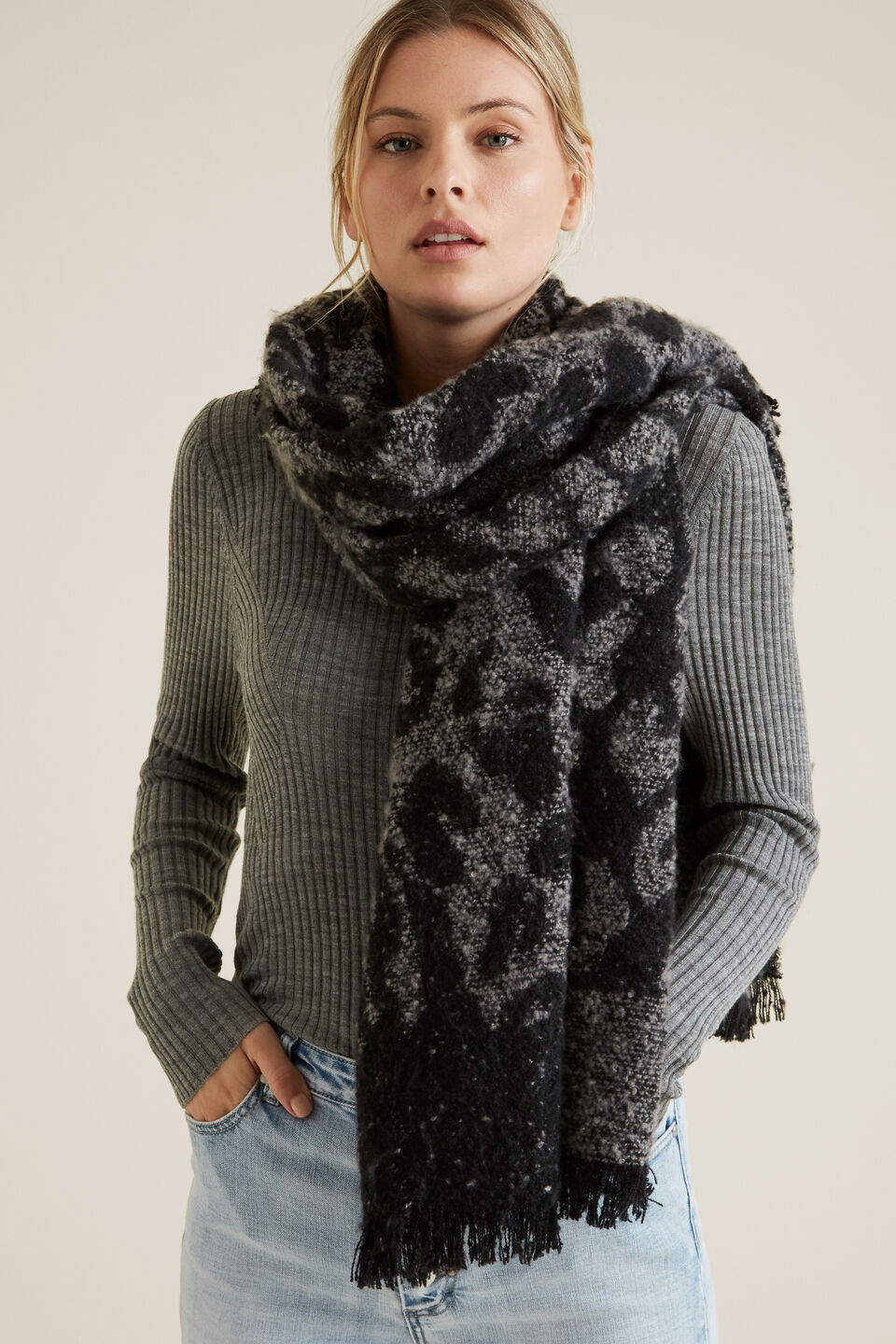 Tonal Ocelot Scarf  