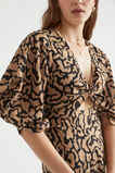 Abstract Animal Tie Front Dress  Abstract Animal  hi-res