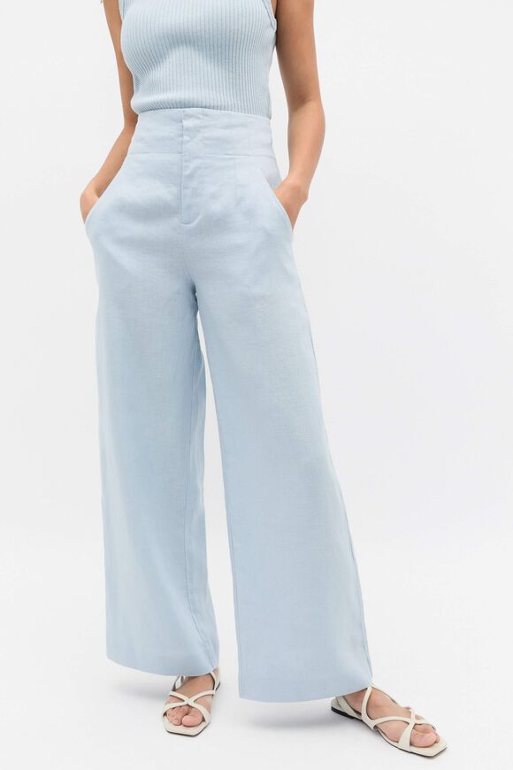 Core Linen Waisted Pant  Bluebell  hi-res