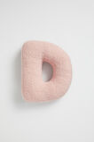 Teddy Initial Cushion Dusty Rose  D  hi-res
