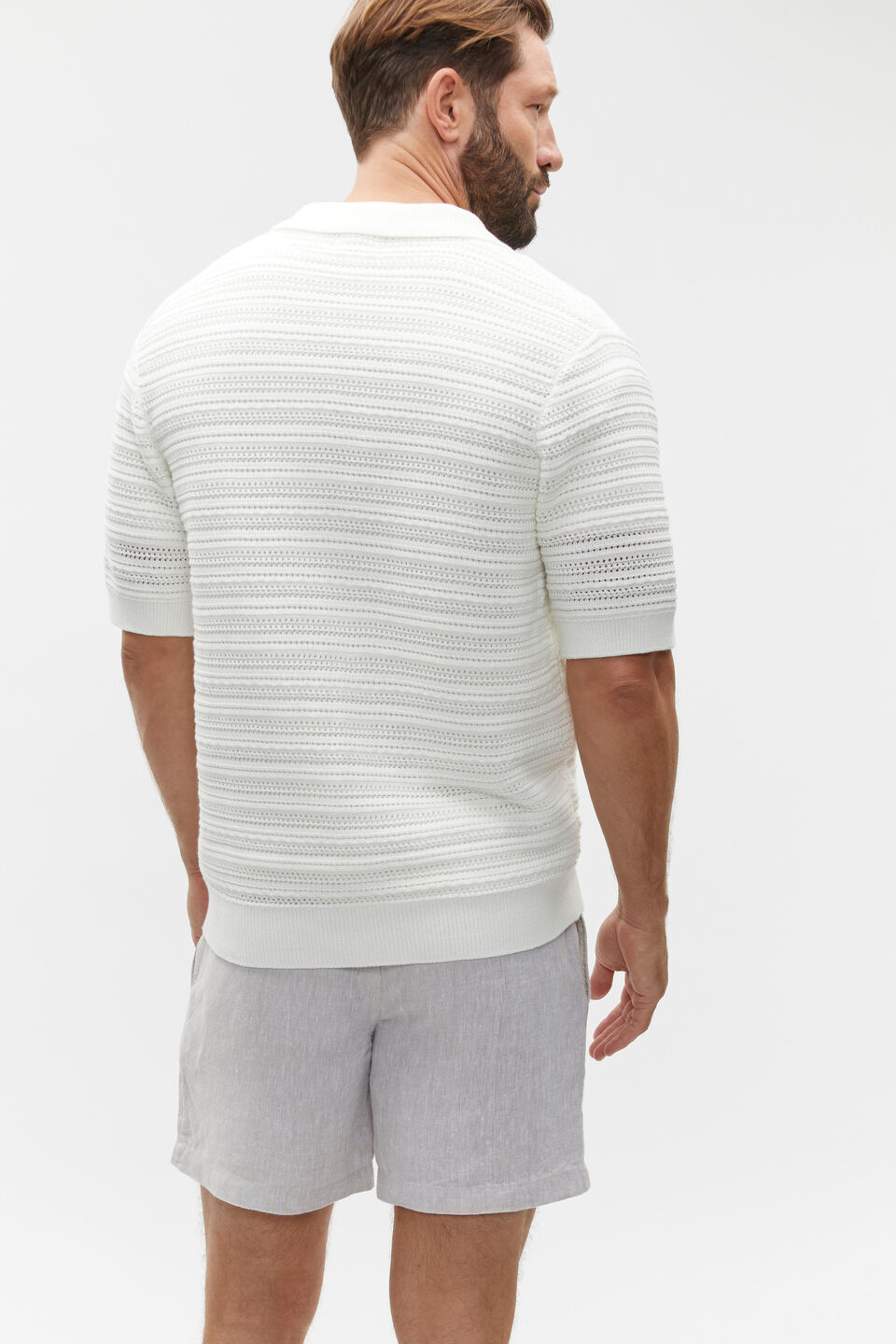 Mixed Stitch Knit  Vintage White