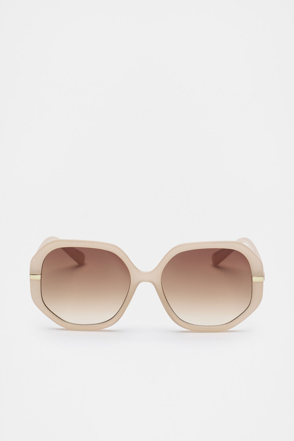 Clara Oversized Glam Sunglasses  Nougat