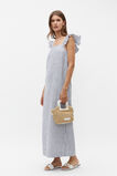 Linen Flutter Sleeve Slip Dress  Midnight Sky Stripe  hi-res
